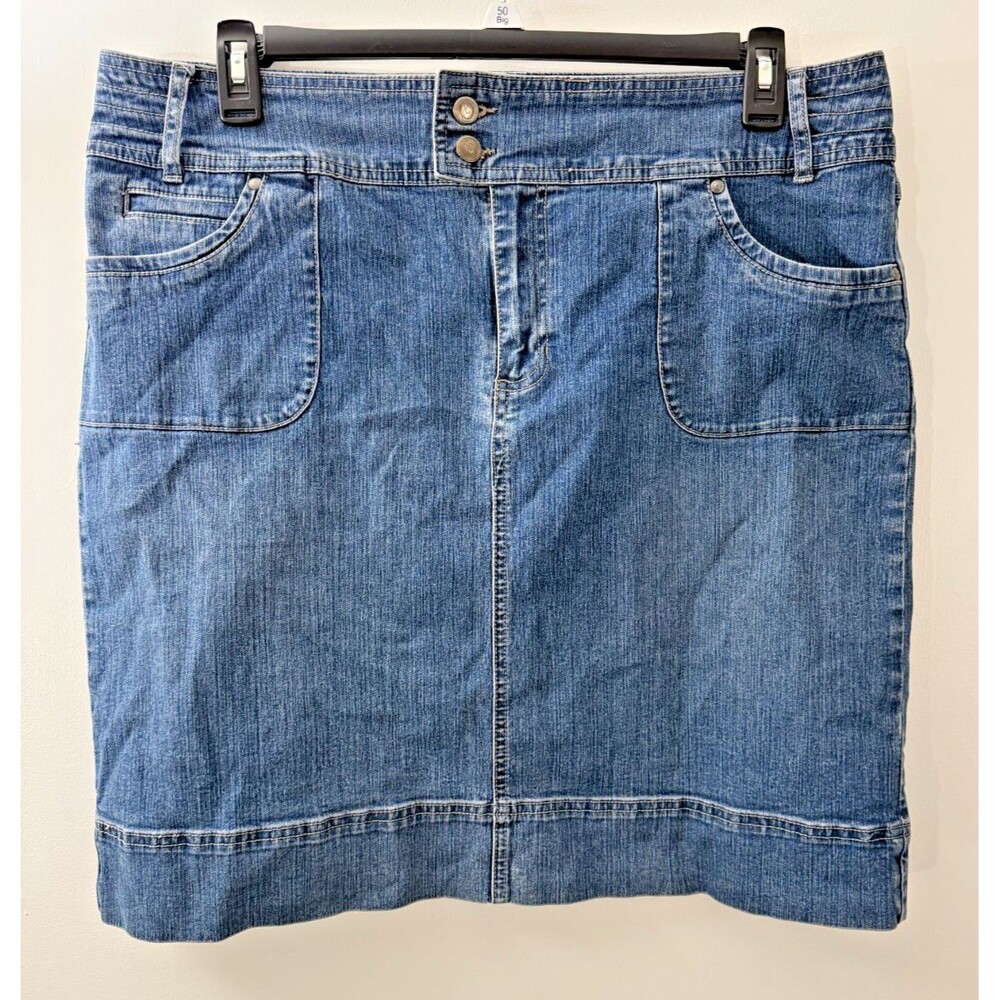 Women's 16 1X Denim Jean Skirt Aline Mini Stretch Retro Vibes Capsule Baddie